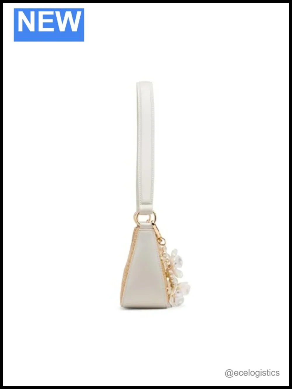 Betsey Johnson Raffia Pearl Shoulder Bag